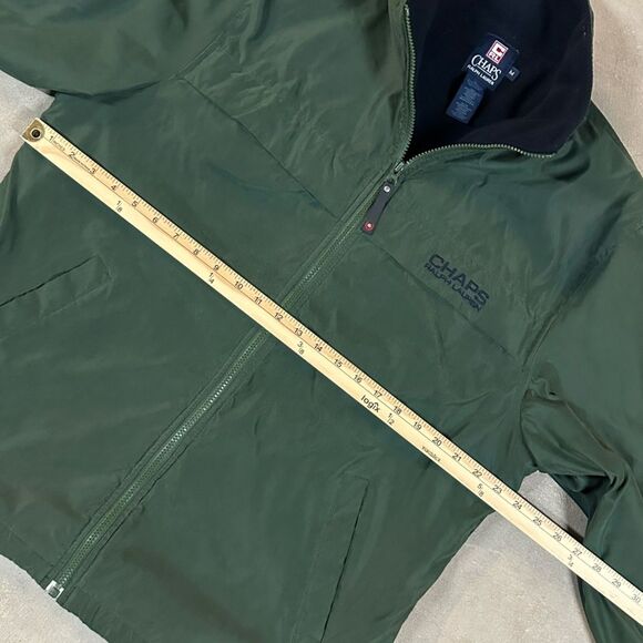 Chaps Ralph Lauren Mens Size Medium Jacket Dark Green Fleece Lined - Picture 7 of 10